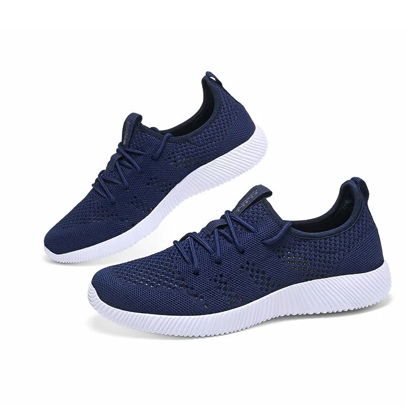 Women's mesh fabric breathable fashion platform tennis sneakers