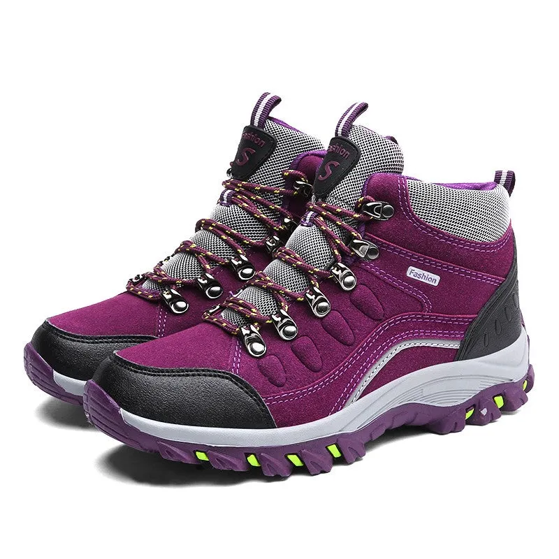 Women's winter fashion anti-skid thermal outdoor hiking sneakers