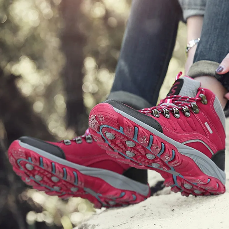 Women's winter fashion anti-skid thermal outdoor hiking sneakers