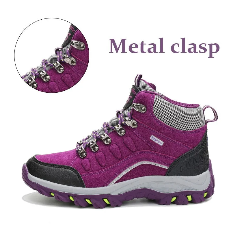 Women's winter fashion anti-skid thermal outdoor hiking sneakers