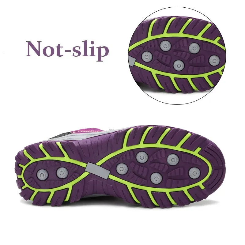 Women's winter fashion anti-skid thermal outdoor hiking sneakers