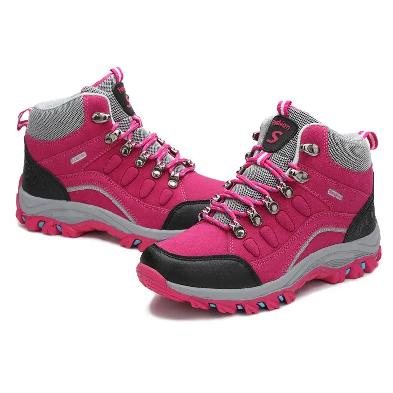Women's winter fashion anti-skid thermal outdoor hiking sneakers