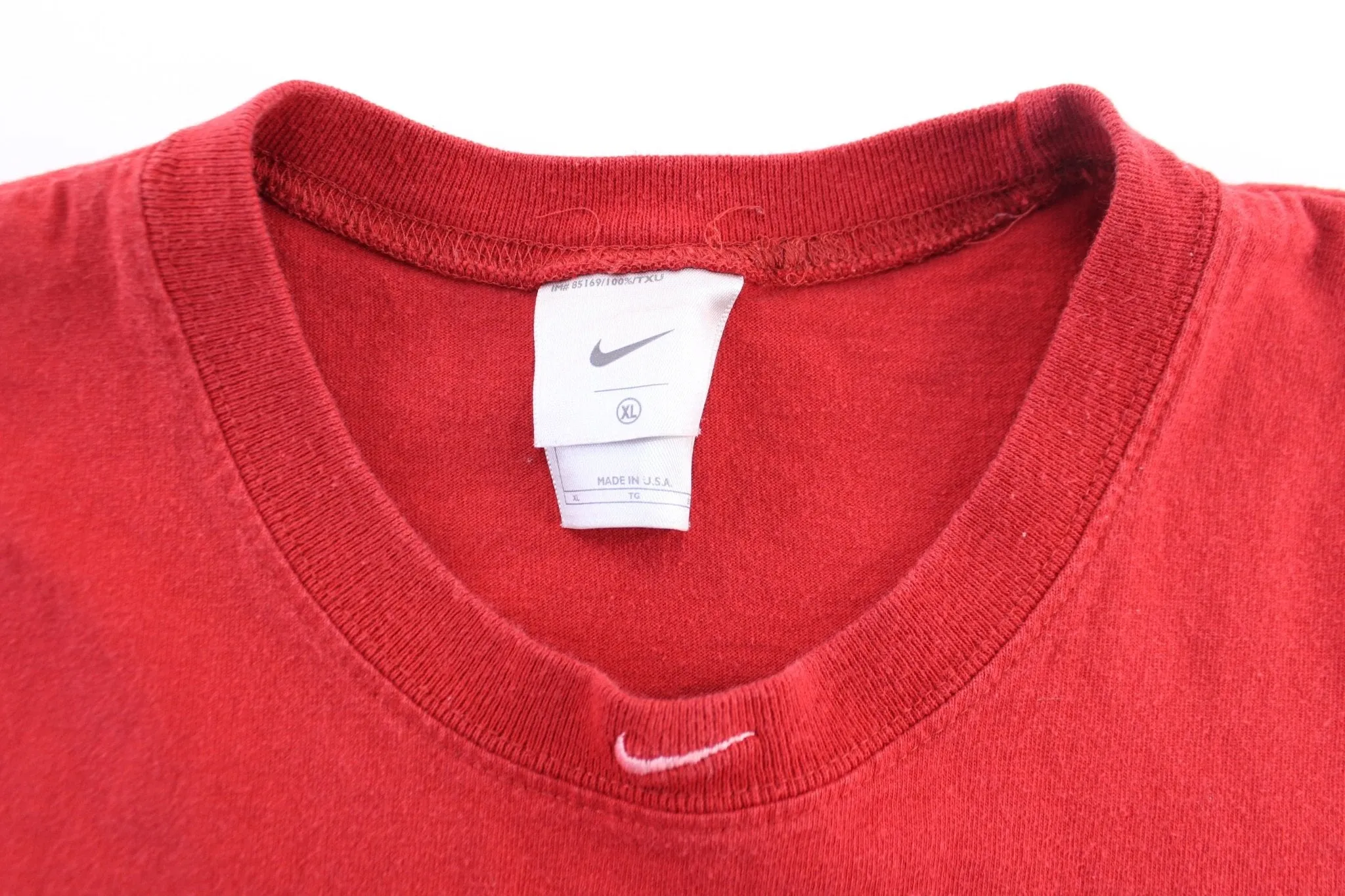 Y2K Nike Embroidered Logo Red Basketball Tank Top